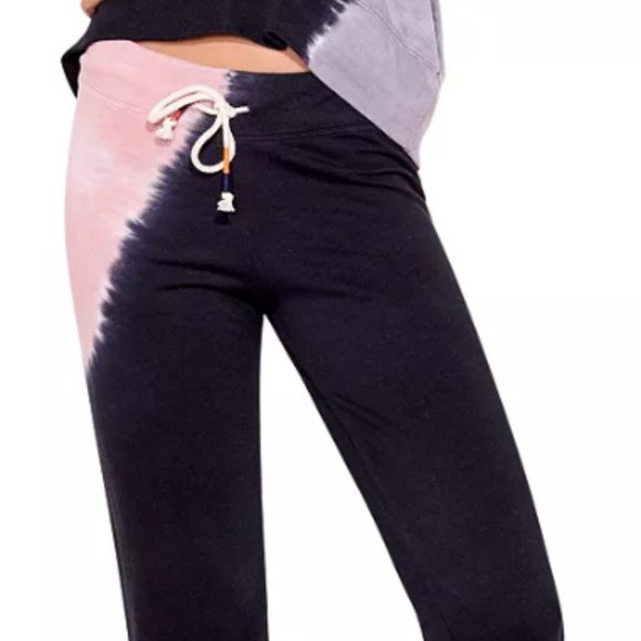 Sundry Pants - Sundry Tie Dye Joggers Terracotta/Charcoal Women's Size ~ 1/Small